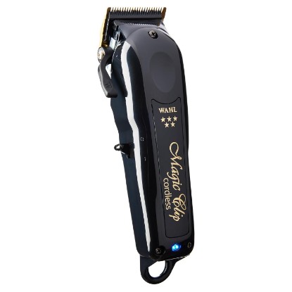 Picture of Wahl Professional 5 Star Magic Clip Cordless Clipper, Stagger-Tooth Blade | Seamless Blends & Fades with 100+ Min Lithium-Ion Runtime, Includes 8 Cutting Guides, Oil & Cleaning Brush