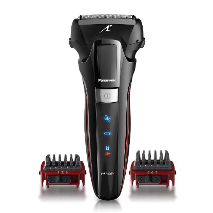 Picture of Panasonic Hybrid Wet Dry Shaver, Trimmer & Detailer with Two Adjustable Trim Attachments, Pop-up Precision Detail Trimmer & Shave Sensor Technology Cordless Razor for Men - ES-LL41-K (Black)