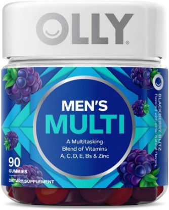 Picture of OLLY Laser Focus Gummy, Ginseng, Alpha GPC, B Vitamins, 36 Count & Men's Multivitamin Gummy, Vitamins A C D E B, Zinc, 90 Count