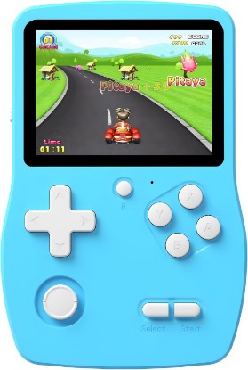 Picture of 32 Bit Handheld Games for Kids Preloaded 139 Retro Video Games, Blue | Portable Video Gaming Player with 3.0" IPS Screen Rechargeable Battery,Mini Travel Games Electronic Gifts Toys for Boys Girls