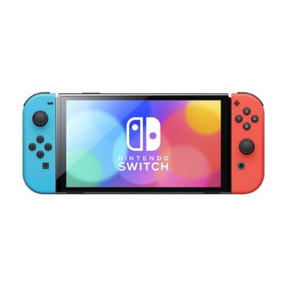 Picture of Nintendo Switch OLED Model with Neon Red/Blue Joy-Con (Renewed) | Handheld, tabletop and TV play modes