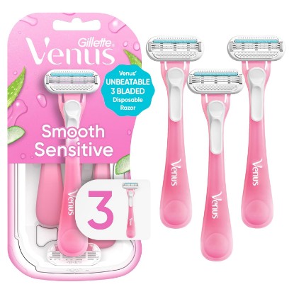 Picture of Gillette Venus Sensitive Women's Disposable Razors - Single Package of 3 Razors