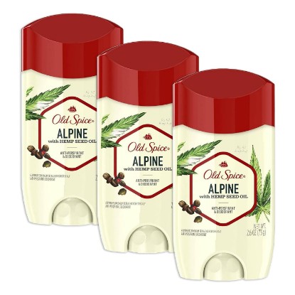 Picture of Old Spice Antiperspirant Deodorant, Alpine with Hemp Seed Oil 2.6 oz (Pack of 3)