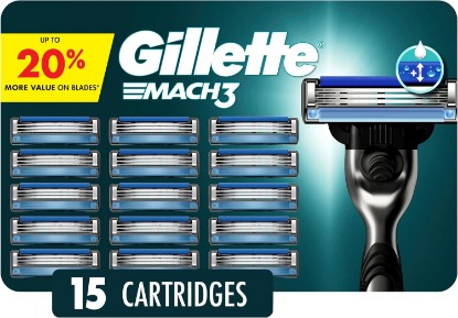 Picture of Gillette Mach3 Men's Razor Blades, 15 Blade Refills