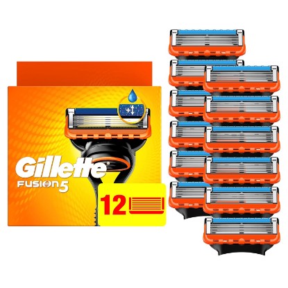 Picture of Gillette Fusion5 5-Blade Mens Razor Blade Refills, 12 Count, with Precision Trimmer