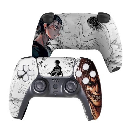 Picture of Attackk on Tittan Custom PS-5 Controller Wireless compatible with Play-Station 5 Console by BCB Controllers | Proudly Customized in USA with Permanent HYDRO-DIP Printing (NOT JUST A SKIN)
