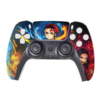 Picture of Demmon Slayyer Custom PS-5 Controller Wireless compatible with Play-Station 5 Console by BCB Controllers | Proudly Customized in USA with Permanent HYDRO-DIP Printing (NOT JUST A SKIN)