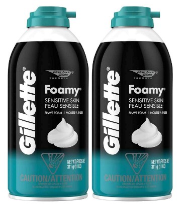 Picture of Gillette Foamy Shave Foam Sensitive 11 Ounce (325ml) (2 Pack)