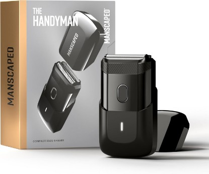 Picture of MANSCAPED The Handyman™ Compact Face Shaver – Portable Men’s Groomer | Facial Hair Shaver, USB-C Rechargeable Razor, Electric Foil, Waterproof, Cordless, Dual-Action SkinSafe® Foil Blade