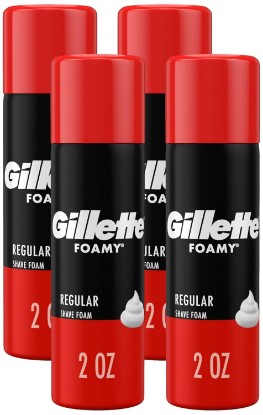 Picture of Gillette Foamy Regular Shaving Foam, 2 oz (Pack of 4) White