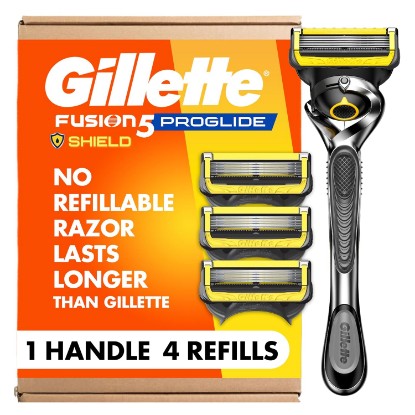 Picture of Gillette ProGlide Shield Men's Razor, 5-Blade Razor with Precision Trimmer, 1 Handle and 4 Refills