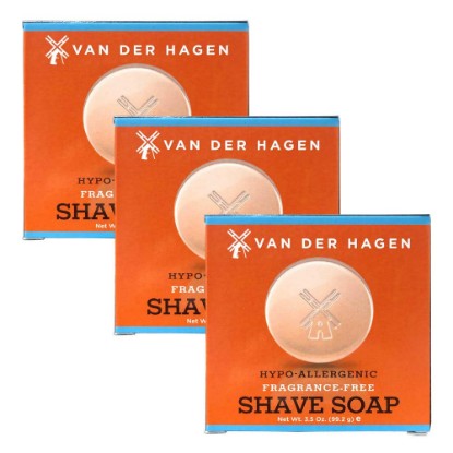 Picture of Van Der Hagen Men's Luxury Fragrance Free Shave Soap (Pack of 3)