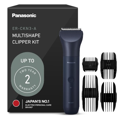 Picture of Panasonic MultiShape Electric Men's Hair Clippers with Four Dual Comb Attachments for Cutting Lengths from 0.9-30mm, Cordless, Waterproof Wet/Dry Hair Trimmer with Long-Lasting Battery - ER-CKN3-A