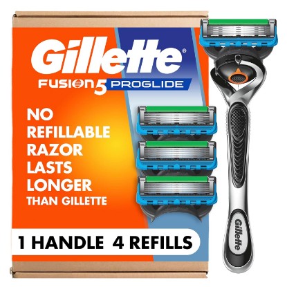 Picture of Gillette Fusion ProGlide Shaving Razor for Men, 1 Handle + 4 Blade Refills