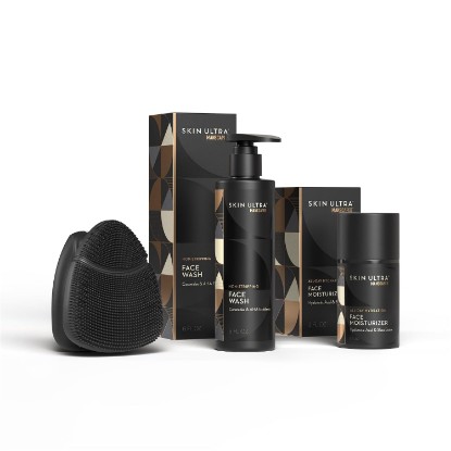 Picture of MANSCAPED Skin Ultra™ Starter Kit - Men's Daily Skincare Routine with Face Buffer PRO Electric Silicone Scrubber, Exfoliating Face Wash with Ceramides, Facial Moisturizer Infused with Hyaluronic Acid