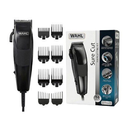 Picture of Wahl Sure Cut Clipper Kit, #79449-200 | 15 Piece Adjustable Corded Haircutting With Self Sharpening Precision Ground Blades
