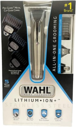 Picture of Wahl Stainless Steel Lithium Ion Men's Multi Purpose Beard, Facial Trimmer and T