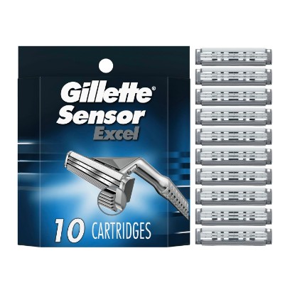 Picture of Gillette Sensor Excel Men's Razor Blade Refills, 10 Count