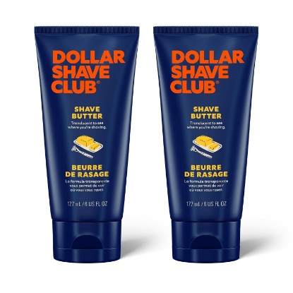 Picture of Dollar Shave Club Shave Butter 6 oz (2 Pack) | Shaving Cream Alternative | Translucent Shave Cream for Sensitive Skin, Mens Shaving Cream Alternative, Naturally Scented, Paraben Free, Long Lasting