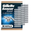 Picture of Gillette Sensor Excel Men's Razor Blade Refills, 30 Count