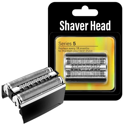 Picture of 52B Series 5 Replacement Head Compatible with Braun Electric Shaver 5020, 5020s, 5030s, 5040, 5040s, 5050, 5050cc, 5070, 5070cc, 5090cc, 5140s, 5145s, 5147s, 5190cc S5 Razor Shaving Blade heads