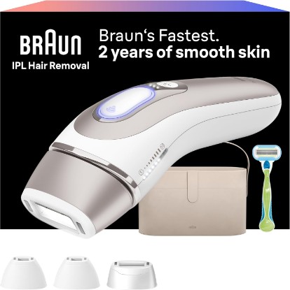 Picture of Braun Smart IPL, Skin i·Expert Pro 7, VOGUE's Best Hair Removal Device, IPL Hair Removal for Women and Men, Permanent Laser Hair Reduction At-Home, World's 1st Smart App, 4 Heads, IPL7387 GreenCircle Certified: Certified Energy Savings