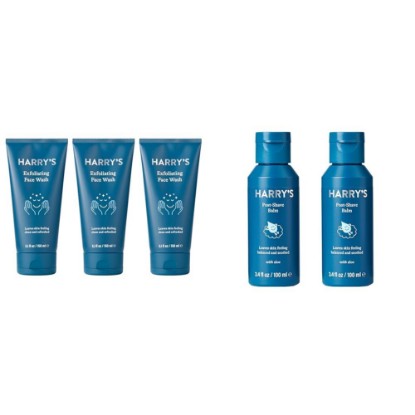 Picture of Harry's Face Wash for Men, Gentle Formula with Volanic Rock Natural Exfoliant, Dermatologist Tested Post Shave - Post Shave Balm for Men - 3.4 Fl Oz (Pack of 2) (packaging may vary)