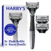 صورة Harry's Original Shaving Kit for Men - Razor Handle, 3 Razor Blade Refills