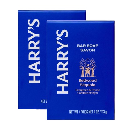 Picture of Harry's Bar Soap for Men - Redwood Scent - 4 oz Body Soap Bars (2 Pack)