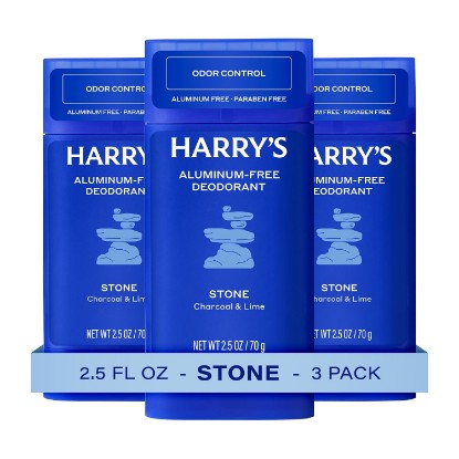 Picture of Harry's Aluminum-Free Deodorant for Men - Stone - 2.5 oz (3 Pack) | 48-Hour Odor Control - PACKAGING MAY VARY