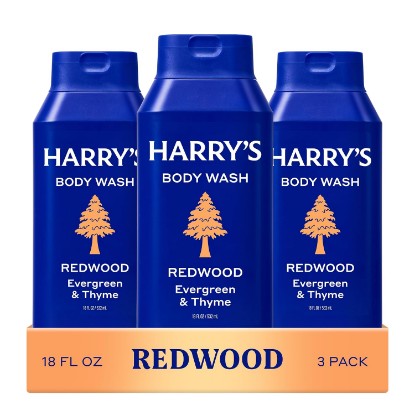 Picture of Harry's Men's Body Wash - Redwood - 18 fl oz (3 Pack) | Shower Gel for Men - No Parabens, Sulfates, or Dyes