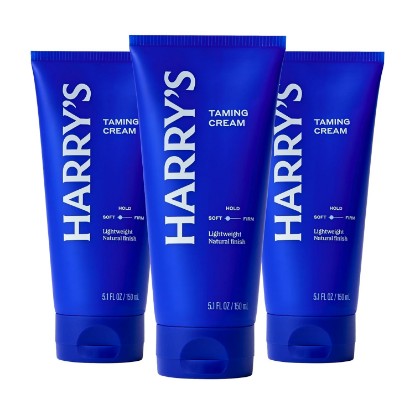 Picture of Harry's Hair Taming Cream - 5.1 fl oz (3 Pack) | Lightweight Hair Styling Cream with Natural Finish