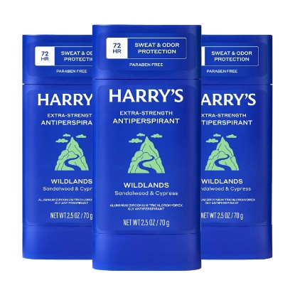 Picture of Harry's Extra-Strength Antiperspirant Deodorant - 2.5 oz (3 Pack) | Wildlands Scent - Sweat & Odor Control Antiperspirant for Men
