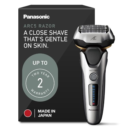 Picture of Panasonic ARC5 Electric Razor for Men Face, Wet & Dry Shavers with Foil Shaver, Pop-up Trimmer, Ultra-Fast 5-Blade, Smart Shave Sensor, 16D Flexible Pivoting Head - ES-ALV6HS (Silver)