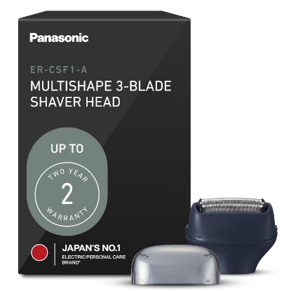 Picture of Panasonic MultiShape Shaver Head, Electric Razor Attachment, Foil Shaver for Men with Three Blades for a Smooth Shave, Add to MultiShape Grooming System, Easy-Clean Tool - ER-CSF1-A