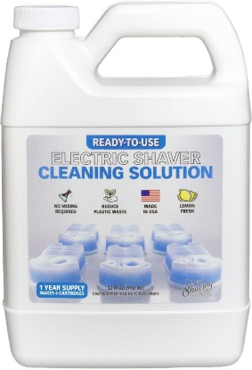 Picture of Clark Shaving Co. Cleaning Solution for Braun Clean & Renew, 32 oz | Compatible with Braun Clean & Renew shaver cleaning systems.