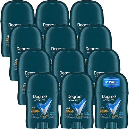 Picture of Degree Men’s Travel Deodorant Cool Rush 12-Pack – 72H Body Heat Activated Mini Antiperspirant, 0.5 Oz Ea