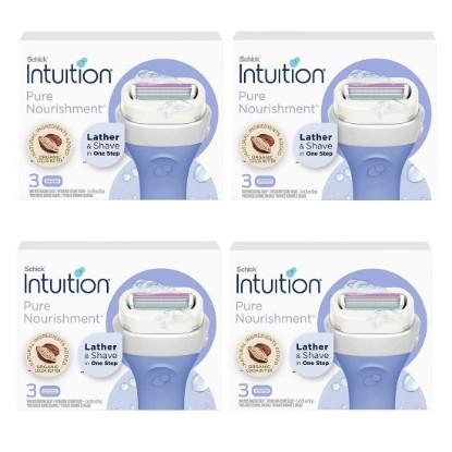 Picture of Schick Intuition Pure Nourishment with Organic Cocoa Butter 12 Cartridge Women's Razor Refills