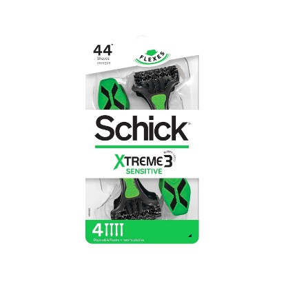 Picture of Schick Xtreme 3 Sensitive Skin Disposable Razors for Men, Disposable Razors, 4 Count (Pack of 3 ), Packaging May Vary