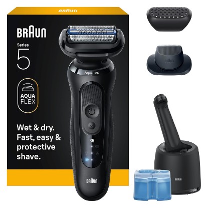 Picture of Braun Electric Razor for Men Series 5, Beard Shaver, Electric Shaver, Precision Trimmer, 4-in-1 Clean & Charge Center, S5 5160cc