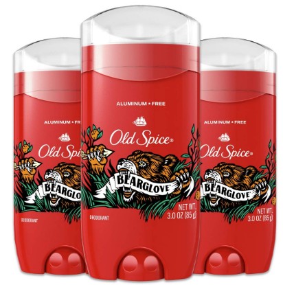 Picture of Old Spice Aluminum Free Deodorant for Men with 48 Hour Protection, Bearglove Scent, 3 Oz, Pack Of 3
