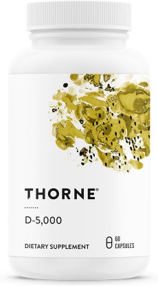 Picture of THORNE Vitamin D-5,000, Vitamin D3 Supplement, 5,000 IU, 60 Capsules | Supports Healthy Bones, Teeth & Muscles, Plus Cardiovascular & Immune Function*, Gluten & Dairy-Free, NSF Certified for Sport