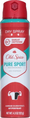 Picture of Old Spice Deodorant Pure Sport Dry Spray, 4.3 Ounce