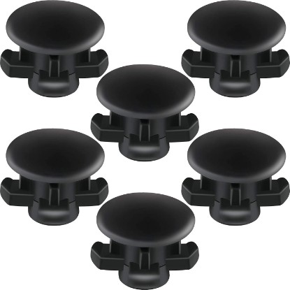 Picture of 6 Pcs Replacement Part Reservoir Tank Valve Rubber Gasket, Blue Washer Reservoir Plug Compatible with Waterpik Water Flossers WP900, WP112, WP250, WP300, Ultra, Nano, Traveler, VAVA, H2o (Black)