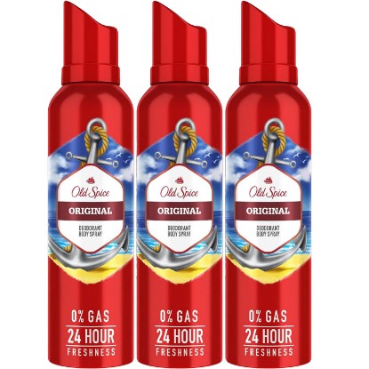 Picture of Old Spice Original Deodorant Body Spray, 3 Pack Odor Eliminator Body Spray for Men, 24-Hour Long-Lasting, Gas-Free Body Mist Antiperspirant, 4.73 Ounces Each