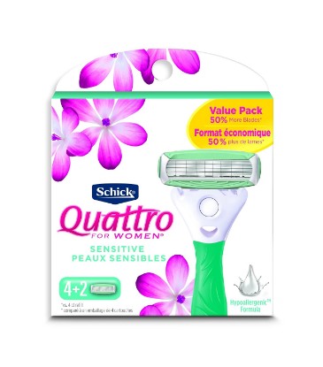 Picture of Schick Quattro Ultra Smooth Razor Blade Refills for Women Value Pack, 6 Count