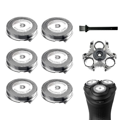 Picture of SH30 Replacement Heads for Philips Shavers Series 1000, 2000, 3000 | 6pcs Blades, 1pcs retaining ring, SH30 replacement blades for norelco 3000(3600), 2400, 2600