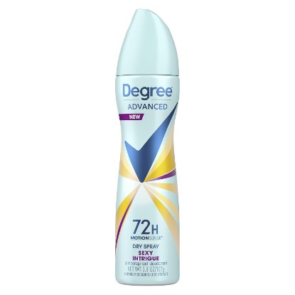 Picture of Degree Advanced Antiperspirant Deodorant Dry Spray 72-Hour Sweat and Odor Protection Sexy Intrigue Deodorant Spray For Women With MotionSense Technology 3.8 oz