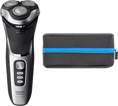 Picture of PHILIPS Electric Shavers for Men, Series 3000, Mens Shavers Electric Cordless Rechargeable, Wet & Dry Shaver with Pop-up Trimmer, and Storage Case