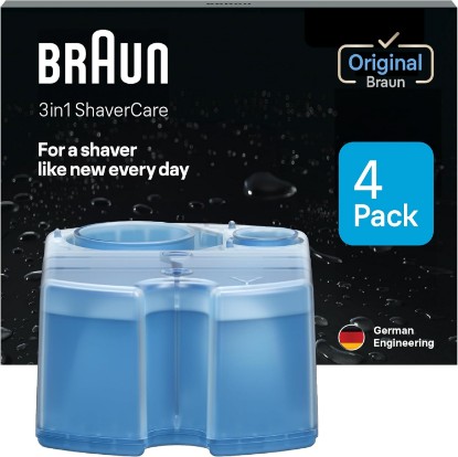 Picture of Braun Clean & Renew Refill Cartridges CCR, Replacement Shaver Cleaner Liquid Solution for Clean&Charge System, Pack of 4 GreenCircle Certified: Certified Energy Savings
